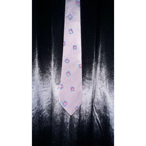 Vintage YSL Yves Saint Laurent Tie  Purple Pattern 100% Silk Men's USA MADE - Picture 3 of 12